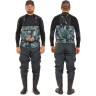 Полукомбинезон забродный NORFIN PILOT CAMO BOOTFOOT р.46-XXL с сапогами резина 83400-46-XXL